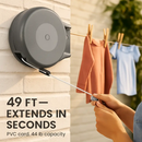 Retractable Clothesline for Outdoor Laundry Drying by LJGDeals