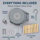 Retractable Clothesline for Outdoor Laundry Drying by LJGDeals