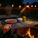 Stainless Steel Roasting Sticks Set for Safe Grilling by LJGDeals