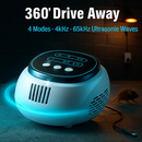 Ultrasonic Rodent Chaser Rat Repellent Pest Driver Mouse Control Squirrel Repeller with 4 Modes 4-65KHz Strobe Light 4 Timer 1292sq.ft. Coverage for R by LJGDeals