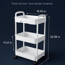 3 Tier Rolling Utility Cart with Wheels for Home Use by LJGDeals