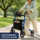 Rollator Walker with Seat and Backrest, Foldable by LJGDeals