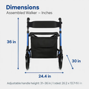 Rollator Walker with Seat and Backrest, Foldable by LJGDeals