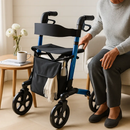 Rollator Walker with Seat and Backrest, Foldable by LJGDeals
