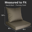 Outdoor Chair Cushion & Pillow Set for Patio Furniture by LJGDeals