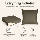 Outdoor Chair Cushion & Pillow Set for Patio Furniture by LJGDeals