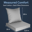 Outdoor Chair Cushion & Pillow Set for Patio Furniture by LJGDeals