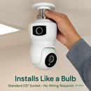Dual Lens Security Camera with Night Vision and AI by LJGDeals