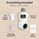 Dual Lens Security Camera with Night Vision and AI by LJGDeals