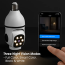WiFi Bulb Camera Pan Tilt Security Camera with Night Vision by LJGDeals