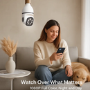 WiFi Bulb Camera Pan Tilt Security Camera with Night Vision by LJGDeals