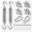 Sun Shade Sail Hardware Kit for Rectangular Sails by LJGDeals