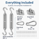 Sun Shade Sail Hardware Kit for Rectangular Sails by LJGDeals