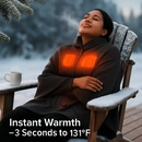 77x24In USB Heated Shawl with Teasel Wearable Heating Blanket Electric Throw Wrap Indoor Outdoor with Zipper 3 Heating Levels Machine Washable for Out by LJGDeals