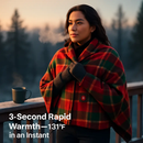 77x24In USB Heated Shawl with Teasel Wearable Heating Blanket Electric Throw Wrap Indoor Outdoor with Zipper 3 Heating Levels Machine Washable for Out by LJGDeals