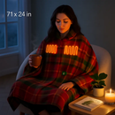 77x24In USB Heated Shawl with Teasel Wearable Heating Blanket Electric Throw Wrap Indoor Outdoor with Zipper 3 Heating Levels Machine Washable for Out by LJGDeals