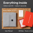 77x24In USB Heated Shawl with Teasel Wearable Heating Blanket Electric Throw Wrap Indoor Outdoor with Zipper 3 Heating Levels Machine Washable for Out by LJGDeals