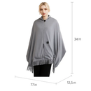 77x24In USB Heated Shawl with Teasel Wearable Heating Blanket Electric Throw Wrap Indoor Outdoor with Zipper 3 Heating Levels Machine Washable for Out by LJGDeals