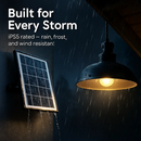 Solar Shed Light with Separate Panel for Indoor/Outdoor Use by LJGDeals