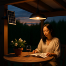 Solar Shed Light with Separate Panel for Indoor/Outdoor Use by LJGDeals