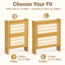 2-Tier Bamboo Shoe Cabinet with Flip Drawers by LJGDeals