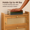 2-Tier Bamboo Shoe Cabinet with Flip Drawers by LJGDeals