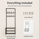 Coat Shoe Rack Hall Tree for Entryway Storage by LJGDeals