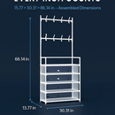 5-Tier Dustproof Entryway Hall Tree Coat Rack by LJGDeals