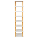 8-Tier Entryway Wooden Shoe Rack: Vertical Organizer by LJGDeals