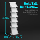 Narrow Vertical Shoe Rack 5 Tier Organizer by LJGDeals