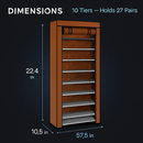 10-Tier Shoe Cabinet for Entryway Organization by LJGDeals