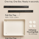 Pull Out Cabinet Organizer: Stick-On Drawer, Carbon Steel by LJGDeals
