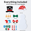 Felt Christmas Snowman Set for DIY Decor - 54 Pcs by LJGDeals