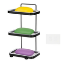 Soap Dish Holder With Clear Tray - Wall Mounted by LJGDeals