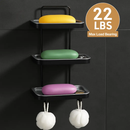 Soap Dish Holder With Clear Tray - Wall Mounted by LJGDeals