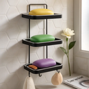 Soap Dish Holder With Clear Tray - Wall Mounted by LJGDeals