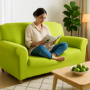 Printed Stretch Sofa Cover for 1-Seater - Slim Fit by LJGDeals