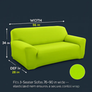 Printed Stretch Sofa Cover for 1-Seater - Slim Fit by LJGDeals