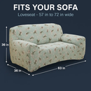 Printed Stretch Sofa Cover for 1-Seater - Slim Fit by LJGDeals