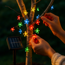 Solar Powered Flower Blossom String Lights 50 LEDs by LJGDeals