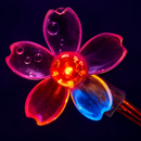 Solar Powered Flower Blossom String Lights 50 LEDs by LJGDeals