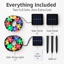Solar Powered Flower Blossom String Lights 50 LEDs by LJGDeals