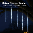 Meteor Shower Solar String Lights for Outdoor Decor by LJGDeals