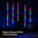 Meteor Shower Solar String Lights for Outdoor Decor by LJGDeals