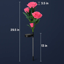 Solar Powered Rose Lights - Water-Resistant Pathway by LJGDeals