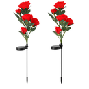 Solar Powered Rose Lights - Water-Resistant Pathway by LJGDeals