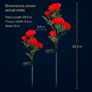 Solar Powered Rose Lights - Water-Resistant Pathway by LJGDeals
