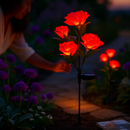Solar Powered Rose Lights - Water-Resistant Pathway by LJGDeals