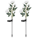 Solar Powered Rose Lights - Water-Resistant Pathway by LJGDeals