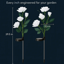 Solar Powered Rose Lights - Water-Resistant Pathway by LJGDeals